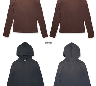 [Moromoro2] Old Hooded Long T-Shirt