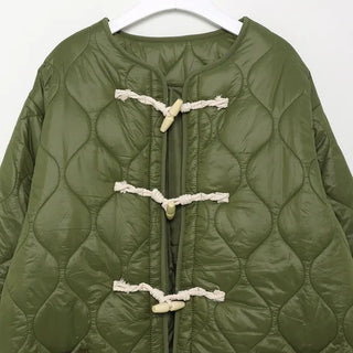 Quilted duffel down coat