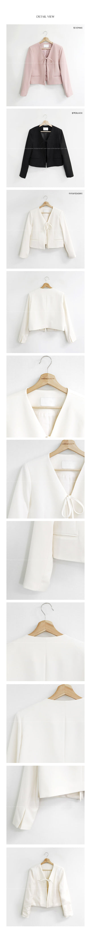 Collarless jacket in 3 colors!
