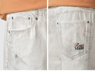 [Monterest] Paint Splatter Distressed Denim Shorts