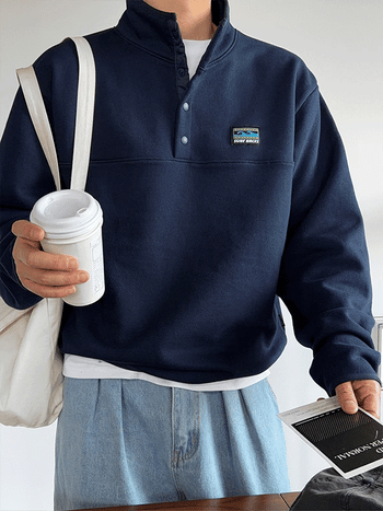 Surf Patch Snap Button Sweatshirt