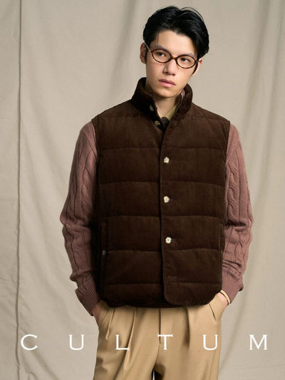 [CULTUM] Reversible Down Vest 90% Duck Down