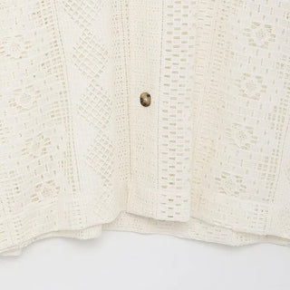 Lace half-sleeve shirt
