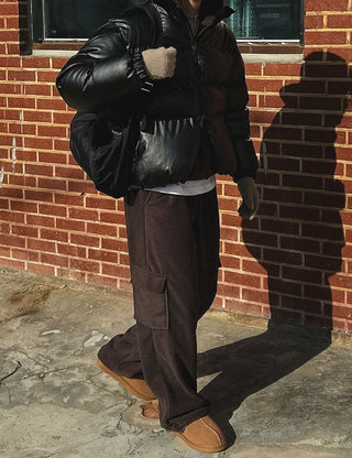 Boomba leather padded jacket