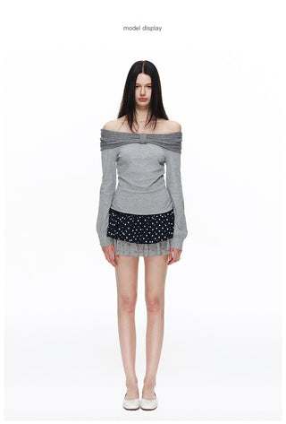 [NECY] Floral Dot Patchwork Cake Skirt (2ver)