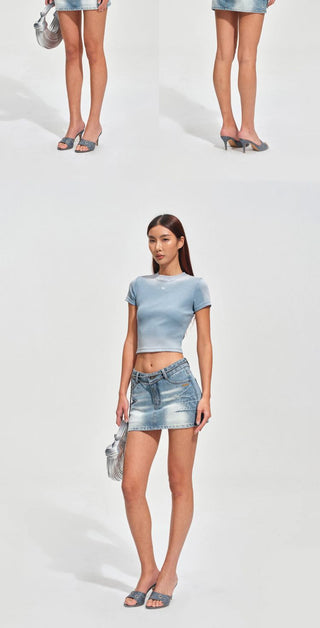 [NOTAWEAR] Equestrian Badge Slim Fit Crop  Tee