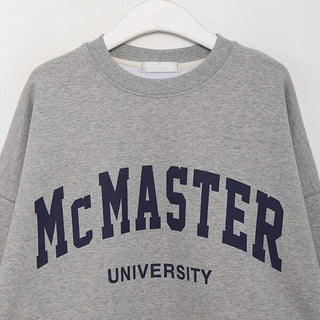 Fleece-lined printed sweatshirt