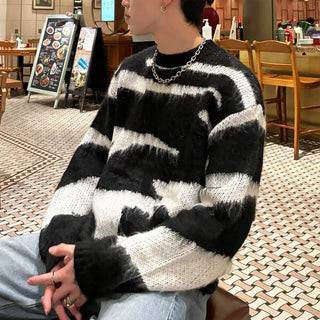 (Unisex) Oversized Zebra Knit