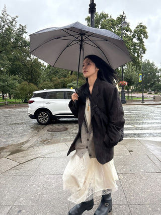 [NeverSeez] Distressed Tailored Blazer