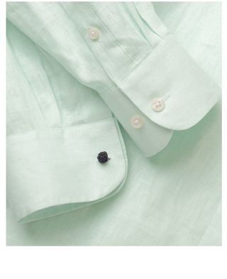 [CULTUM] Linen Stand Collar Shirt