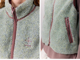 [Monterest] Reversible Fleece Stand Collar Vest