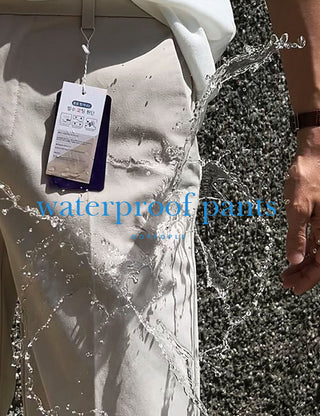 Waterproof cotton elastic pants