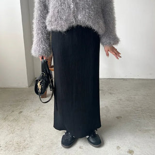 Long knit skirt