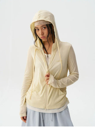 [Monterest] Lyocell Wool Blend Layered Hooded Knit Jacket