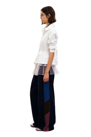 [Moromoro2] Baby Collar Bubble Sleeve Pleated  Shirt