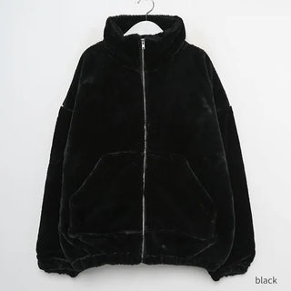 Basic fur zip jacket