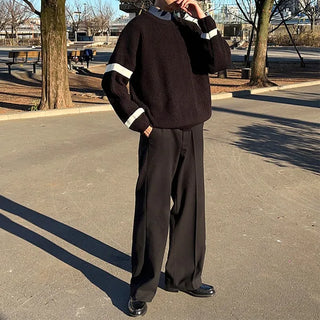 Sleeve Line Bicolor Knit