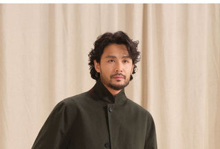 [CULTUM] Washed Cotton Twill Lapel Jacket