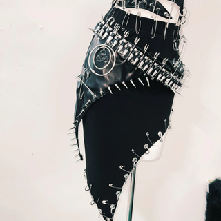 Rivet o ring skull applique tube top