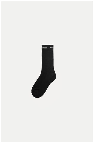 [MASONPRINCE] Anti-Sweat Mid-Calf Logo Socks