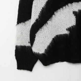 (Unisex) Oversized Zebra Knit