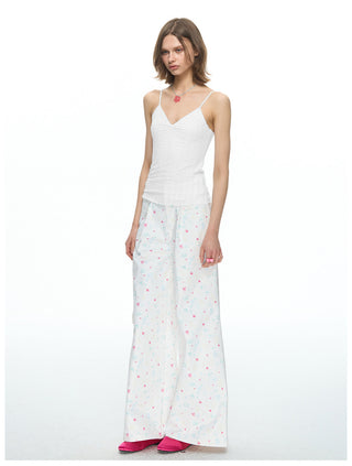 [NECY] Floral Lace Slim Camisole (2color)