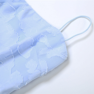 Square neck zip-up self tie spaghetti strap maxi dress