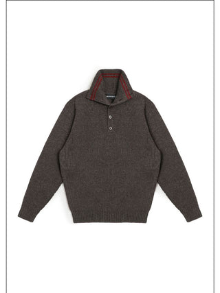 MASONPRINCE Stand Collar Knit Sweater