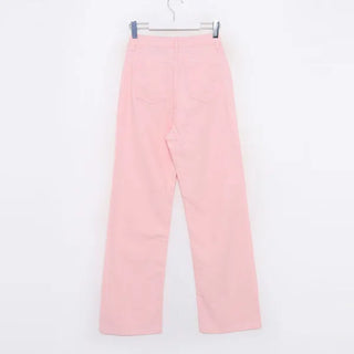 Linen straight pants