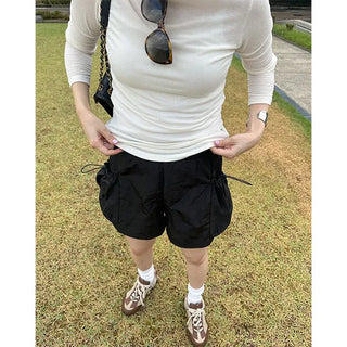 Side pocket nylon shorts
