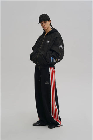 [MASONPRINCE] Raw Edge Stripe Track Set