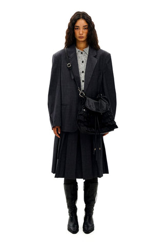 [Moromoro2] Collegiate Tailored Blazer and Pleated  Skirt Set