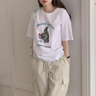 Rubber oversized short-sleeved T-shirt (2c)