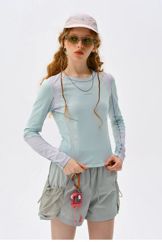 [Monterest] 5A Antibacterial Color Block Long Sleeve Tee