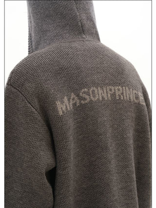 MASONPRINCE Wool Blend Hoodie Cardigan