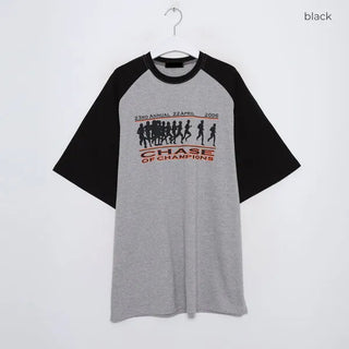 (Unisex) Chase Print Raglan Sleeve T-Shirt
