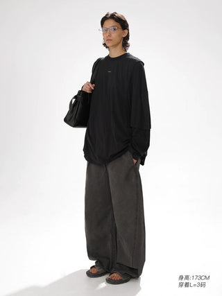 [MASONPRINCE] Lightweight 3-Piece Layered Long Sleeve Tee