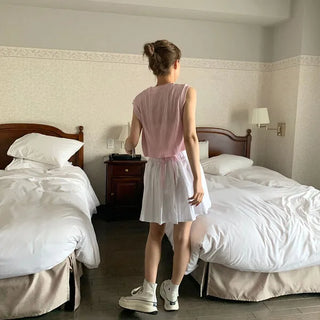 A-line cotton flared skirt