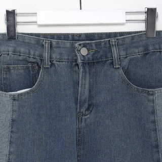 Side fringe denim pants