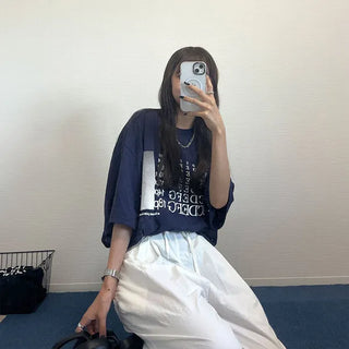 (Unisex) Font Print T-Shirt