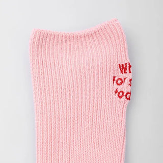 Back lettering socks