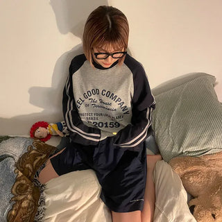 Raglan bicolor long-sleeve T-shirt