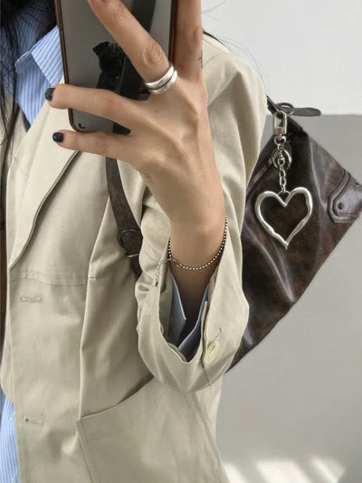 heart pendent key ring