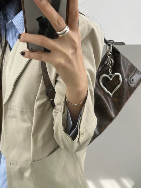 heart pendent key ring