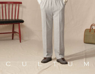 [CULTUM] Cashmere Blend Mock Neck Sweater