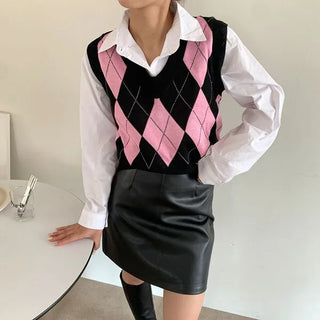 Leather mini skirt