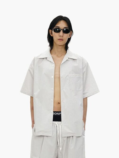 [MASONPRINCE] Salt-shrunk Stripe Shirt