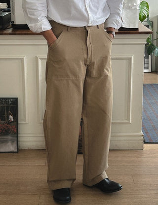 Fatigue Side-Tuck Cotton Pants (3 colors, S~L)