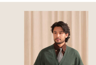 [CULTUM] V-Neck Cotton Cashmere Blend Cardigan