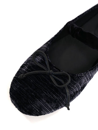 [Moromoro2] Velvet Bow Ballet Flats